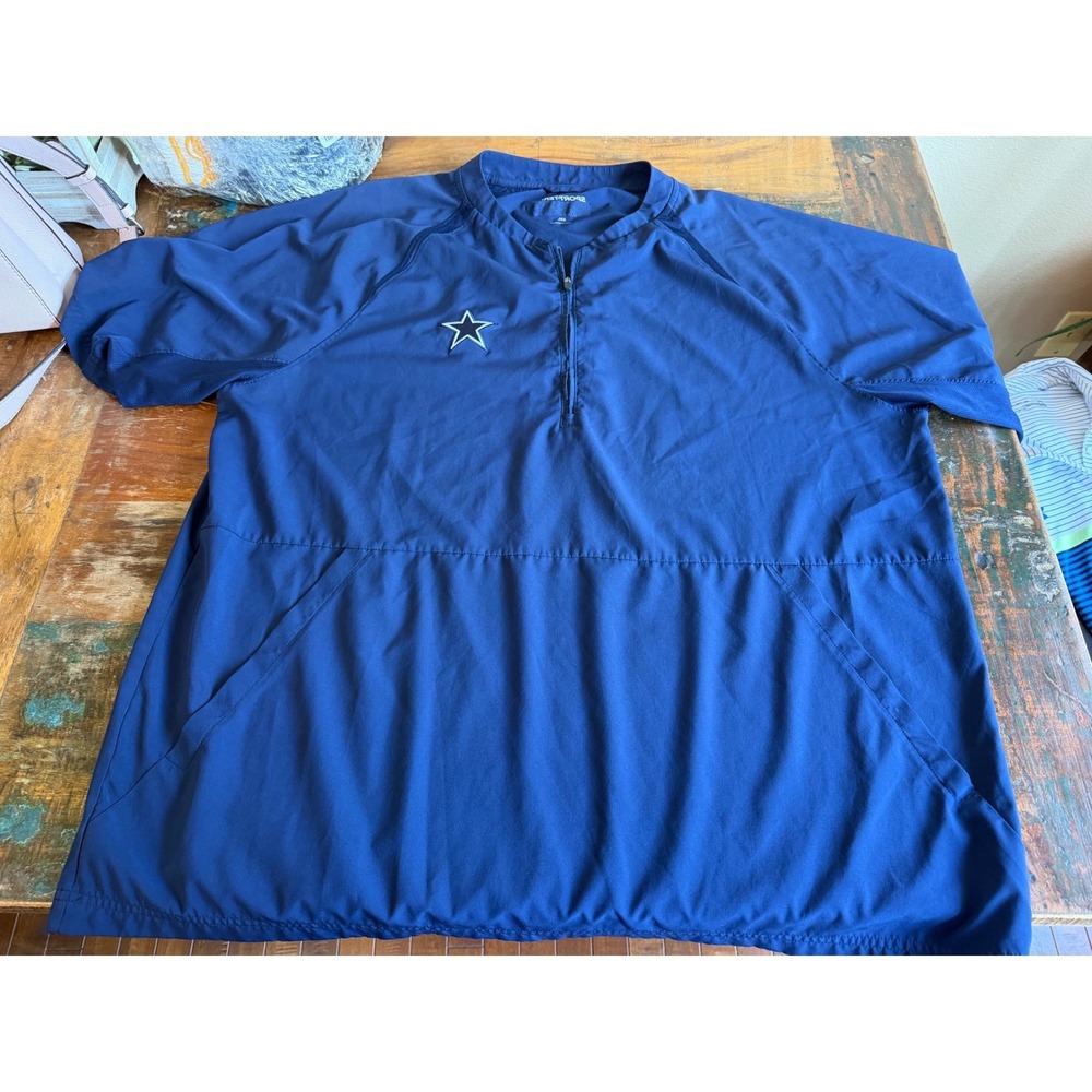 Mens 2XL sport Tex Dallas cowboys 1/4 zip short sleeve